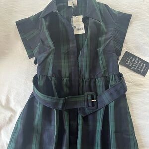 Chloe Plaid Belted Dress